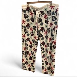 Disney Parks Mickey and Minnie Christmas Fleece Pajama Pants, Women’s XL